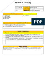 Minutes of Meeting Word Example