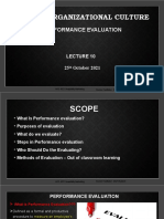 HRM Iv-Organizational Culture: Performance Evaluation