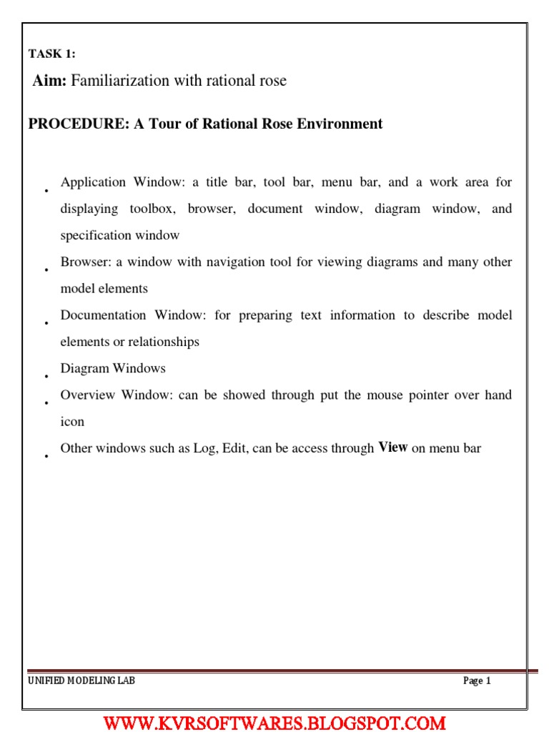 Rational Rose UML Tutorial Guide | PDF | Window (Computing) | Use Case