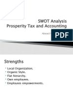 SWOT Analysis Prosperity Tax and Accounting: By: Ahmed Nauman Saeed 1566655