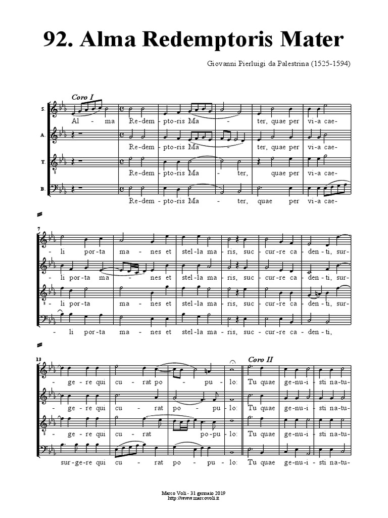Alma Redemptoris Mater | PDF