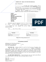 Proforma Deed of Absolute Sale of Motorcycle (By Virtue)