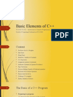 Basic Elements of C++