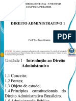 Direito Administrativo 1: Introdução ao Direito Administrativo