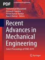 Recent Advances in Mechanical Engineering: Mohammad Muzammil Arunesh Chandra Pavan Kumar Kankar Harish Kumar Editors