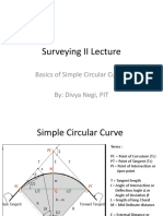 Surveying II Lecture: Basics of Simple Circular Curves By: Divya Negi, PIT