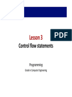 Control Flow Statements