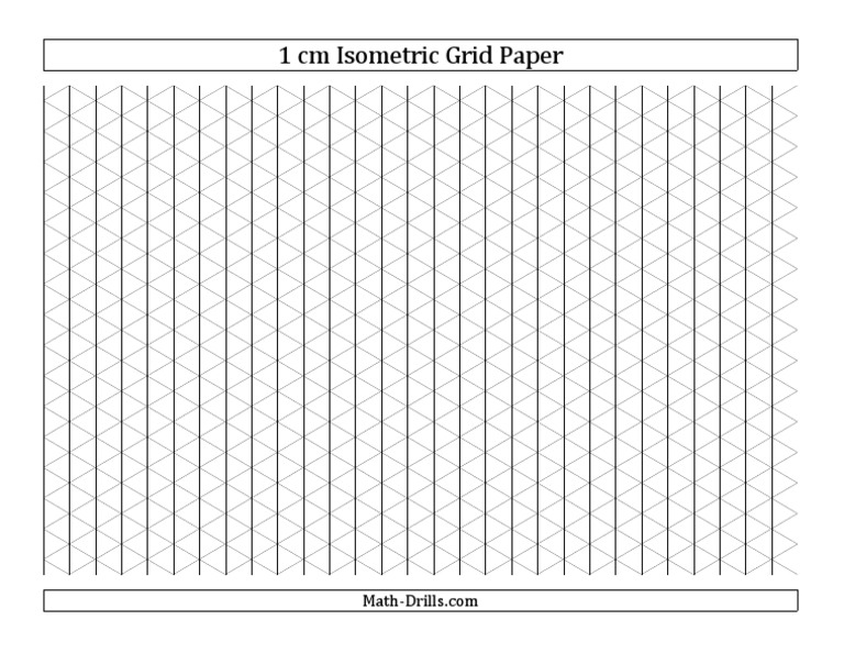 Main Black 1 CM Isometric Grid Paper Template | PDF for Free Printable Grid Paper 1cm