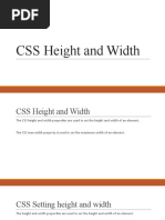 CSS Height and Width