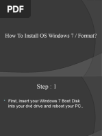 How To Install OS Windows 7 / Format?