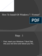 How To Install OS Windows 7 / Format?