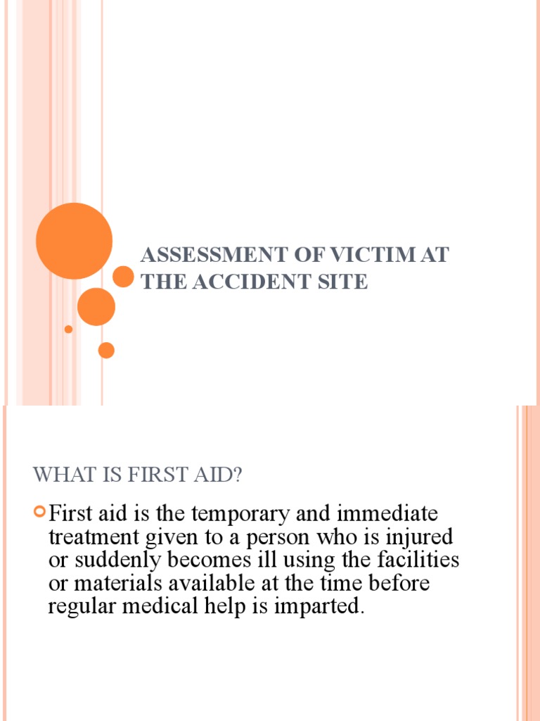 First Aid Assessment at Accident Scene | PDF | Cardiopulmonary ...