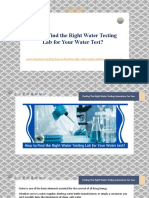How To Find The Right Water Testing Lab For Your Water Test?
