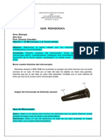 Guía pedagógica sobre la teoría celular y el microscopio