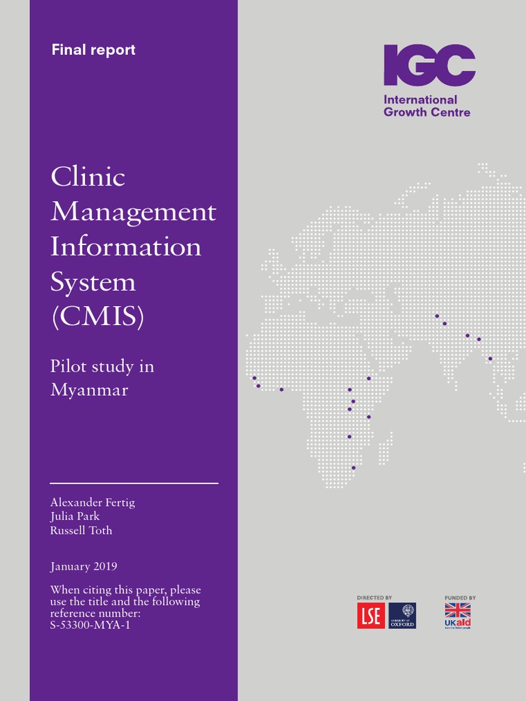 CMIS Pilot Study in Myanmar's Clinics | PDF | Electronic Health Record ...