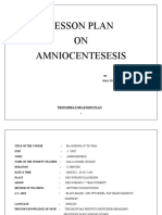 Lesson Plan ON Amniocentesesis