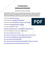 6 Grade Science Hydrology Unit Information