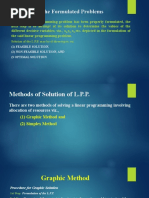 Solution of The Formulated Problems: Solution of The L.P.P. May Be of Three Types, Viz