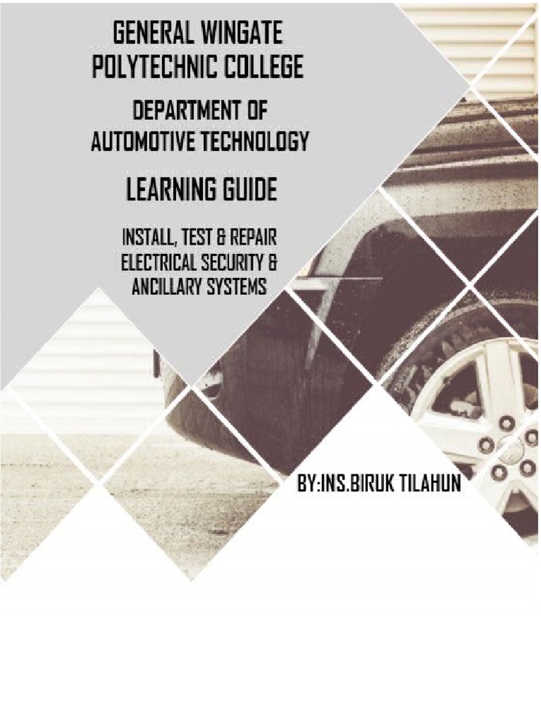 Service Electrical Fuel Injection System and Its Components | PDF ...
