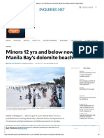 Minors 12 Yrs and Below Now Banned in Manila Bay's Dolomite Beach