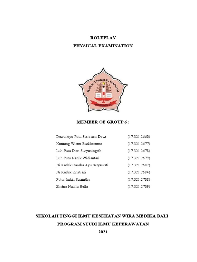 Physical Examination Roleplay Script | PDF | Nursing | Health Sciences