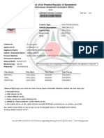 Government of The Peoples Republic of Bangladesh: Bangladesh Road Transport Authority (Brta)