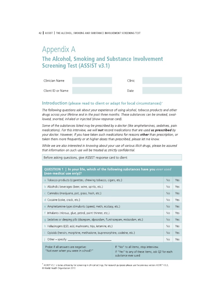 tobacco screening tool pdf Assist Tool