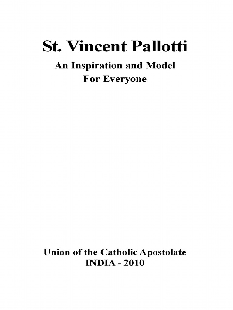 St. Vincent Pallotti, An Inspiration and Model For Everyone PDF