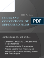 Codes and Conventions of Superhero Films: GCSE - Film Studies