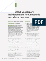 Word Salad: Vocabulary Reinforcement For Kinesthetic and Visual Learners