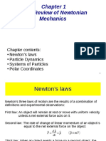 Brief Review of Newtonian Mechanics