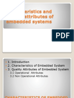 Characteristics and Quality Attributes of Embedded Systems: Unit I