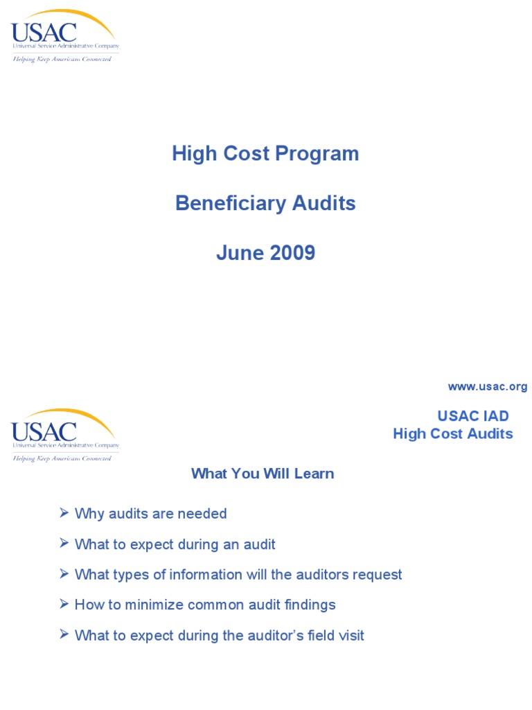High Cost Program Beneficiary Audits June 2009 PDF Audit Federal Communications Commission