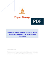 Dipon Group: Standard Operating Procedure For Work Resumption During The Coronavirus Pandemic