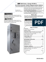 Installation Manual: Automatic & Non-Automatic Transfer & Bypass-Isolation Switches