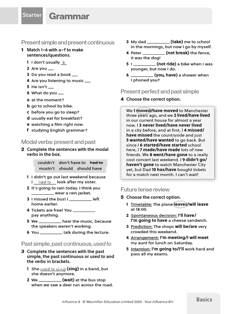 Grammar: Present Simple and Present Continuous | PDF | Language ...
