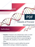 Hazards of Prenatal Development