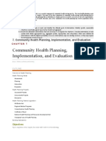 Community Health Planning, Implementation, and Evaluation