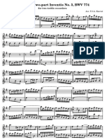 J S Bach Inventio N 3 For Two Treble Recorder or Flute PDF