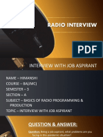 Radio Interview Example