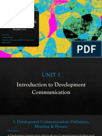 Development Communication- Unit 1