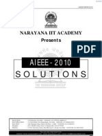 AIEEE - 2010: Solutions