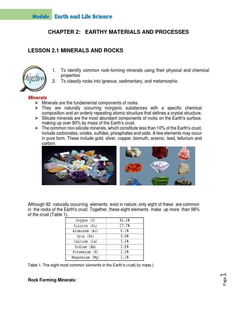 Types of Minerals and Identification | PDF | Plate Tectonics | Rock ...