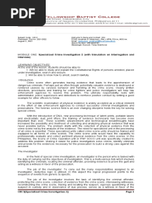 Specialized Crime Investigation 2 (With Simulation On Interrogation and Interview)