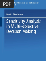 Sensitivity Analysis in Multi-Objective Decision Making: David Rios Insua