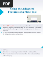 Using The Advanced Features of A Slide Presentaion Tool