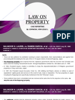 Law On Property: Case Reporting By: Espinosa, Von Leslie L