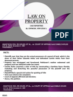 Law On Property: Case Reporting By: Espinosa, Von Leslie L
