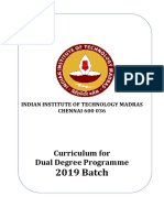 IIT Madras DualDegree-Curriculum-2019
