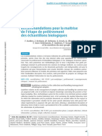 SG1-04 Recommandations - Pour - La - Maitrise - de - Letape - de - Prelevement - Des - Echantillons - Biologiques